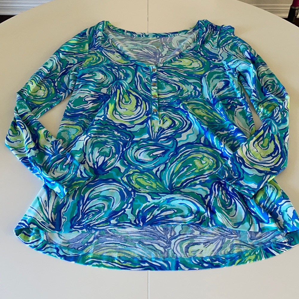 Lilly Pulitzer Oh Shucks long sleeve tee size small
